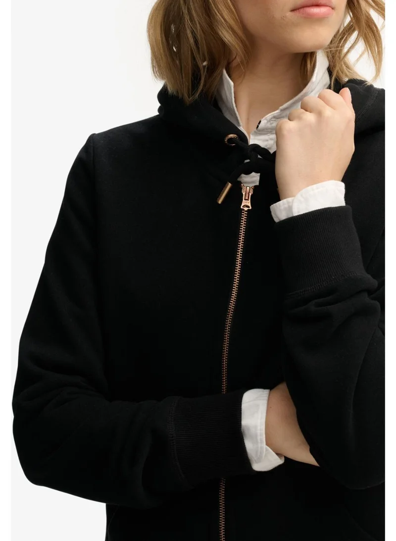 سوبر دراي هودي أساسي بسحاب وشعار