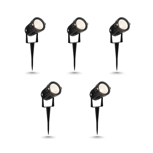 D'Mak DMAK™ 5 Watt Warm White Waterproof Spike LED Garden Light for Outdoor Purposes, Pathway Illumination Lights (Pack of 5) - Image 1