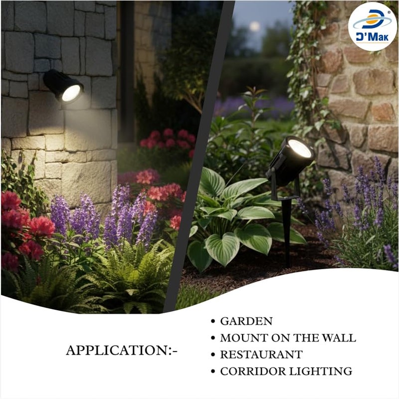 D'Mak DMAK™ 5 Watt Warm White Waterproof Spike LED Garden Light for Outdoor Purposes, Pathway Illumination Lights (Pack of 5) - Image 5