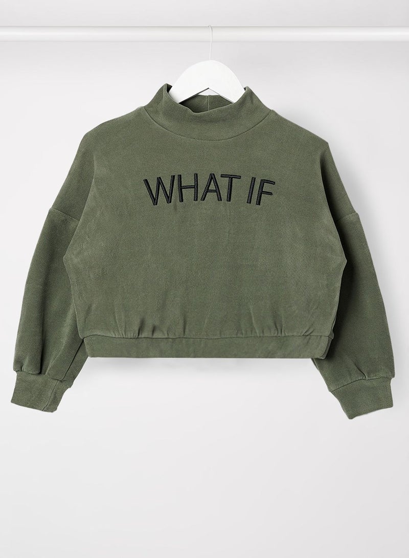 NAME IT Kids Slogan Long Sleeve Sweatshirt - Image 1
