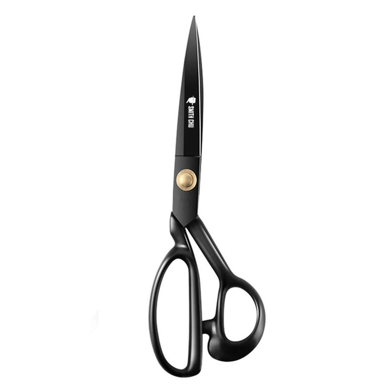 SMITH CHU Fabric Tailor Shears Professional 10" Heavy Duty Sewing Scissors for Leather Clothes Industrial Strength High Carbon Steel Tailor Scissors Sharp for Home, Office, Dressmaker, Costume Designer - Image 1
