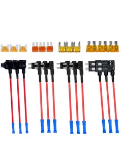Aookay [Upgrade] 4 Types 12V Car Fuse Tap Adapters, Additional Circuit Adapters, with MICRO2 Mini ATC ATS Low Profile Tap Adapter for Cars Trucks Boats (12 Pack)  - Image 1