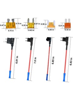 Aookay [Upgrade] 4 Types 12V Car Fuse Tap Adapters, Additional Circuit Adapters, with MICRO2 Mini ATC ATS Low Profile Tap Adapter for Cars Trucks Boats (12 Pack)  - Image 4