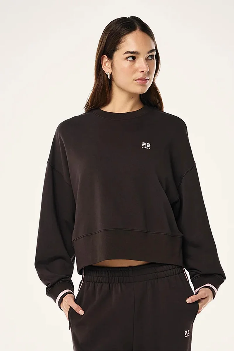 بي إي نيشن Elevated Athleisure Cropped Sweatshirt