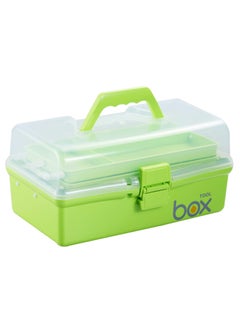 2HEET 2heet MultiLayer 3Tier Clear Plastic Toolbox with Tray Portable Storage Organizer for Art Supplies Craft Materials Kids School Tools Drawing Instruments Cosmetics and Personal Essentials  - Image 1