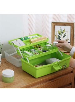 2HEET 2heet MultiLayer 3Tier Clear Plastic Toolbox with Tray Portable Storage Organizer for Art Supplies Craft Materials Kids School Tools Drawing Instruments Cosmetics and Personal Essentials  - Image 4