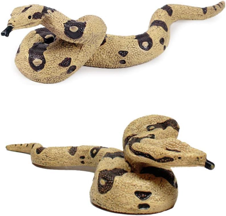 Excefore Realistic Wild Life, 4Pcs Action Model Lifelike Snake Toy Figurines Prank Props Stress Relif Toys Educational Toys Birthday Gift for Kids - Image 2