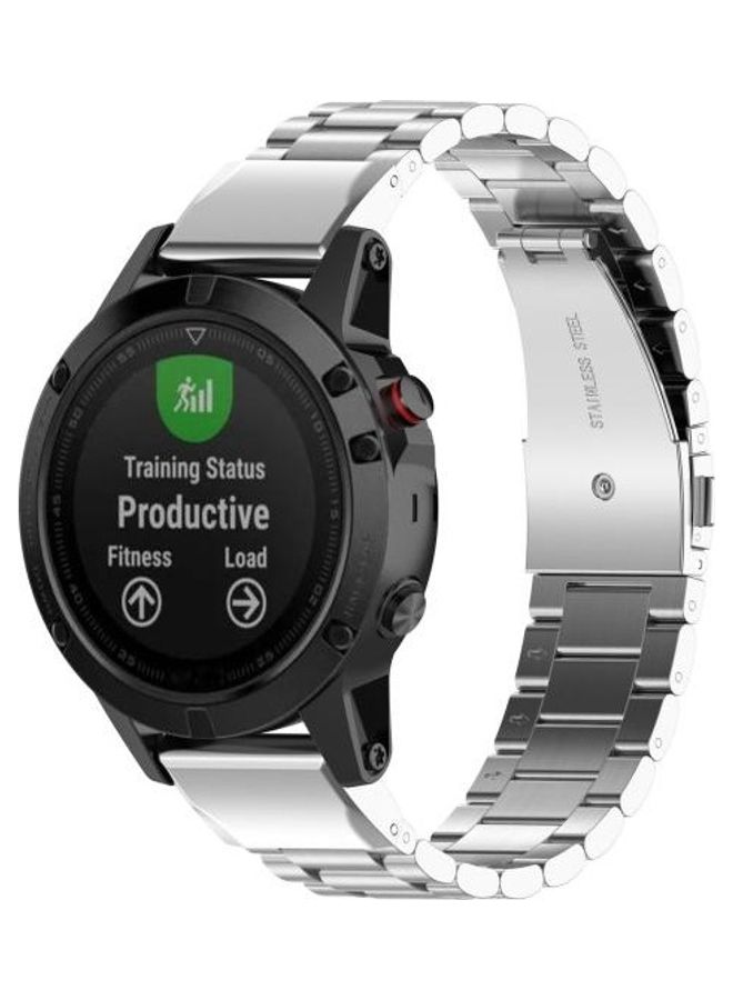 NIBEMINENT Metal Replacement Quick Release Strap For Garmin Fenix5/Forerunner935/Garmin Approach S60 silver - Image 2