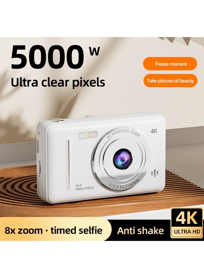 Makrystorm 4K Digital Camera – 50MP CCD，Kids’ Camera  Point and Shoot with 8X Zoom, Includes 32GB SD Card – Ideal for Children & Beginners - Image 1