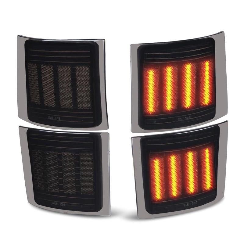 أضواء الزاوية LED من جيم برو لمؤشر الجانبي وإشارة الانعطاف لشيفروليه CK 1500 2500 3500 1994-1998 شاحنة C10 سيلفرادو سوبربان تاهو أضواء الشبك الأمامي 4 قطع