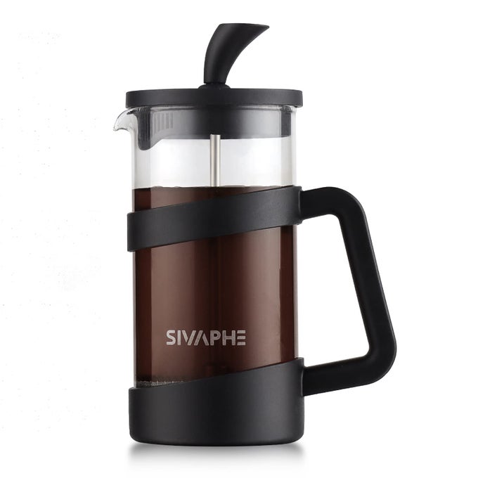 FRENCH PRESS COFFEE MAKER 1000ML CAFETIERE COFFEE PLUNGER BLACK 34OZ TEA PRESS BOROSILICATE GLASS