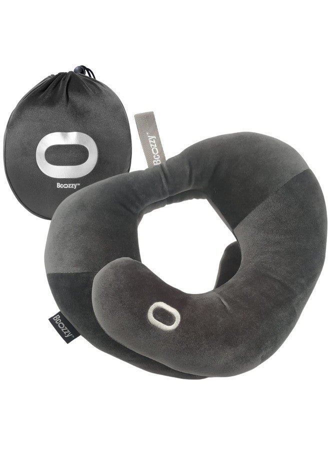 BCOZZY Neck Brace Pillow - Patented Relief for Neck Pain and Supportive Sleep-Soft, Washable, and Adjustable for Comfortable Resting. Gray Large - Image 1