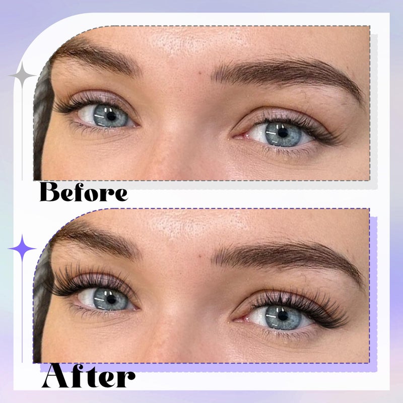 LANFLOWER Natural Lash Clusters Clear Band Eyelash Clusters Wispy Individual Lashes C Curved Cluster Eyelash Extensions Invisible Band Cluster Lashes by Lanflower - Image 5