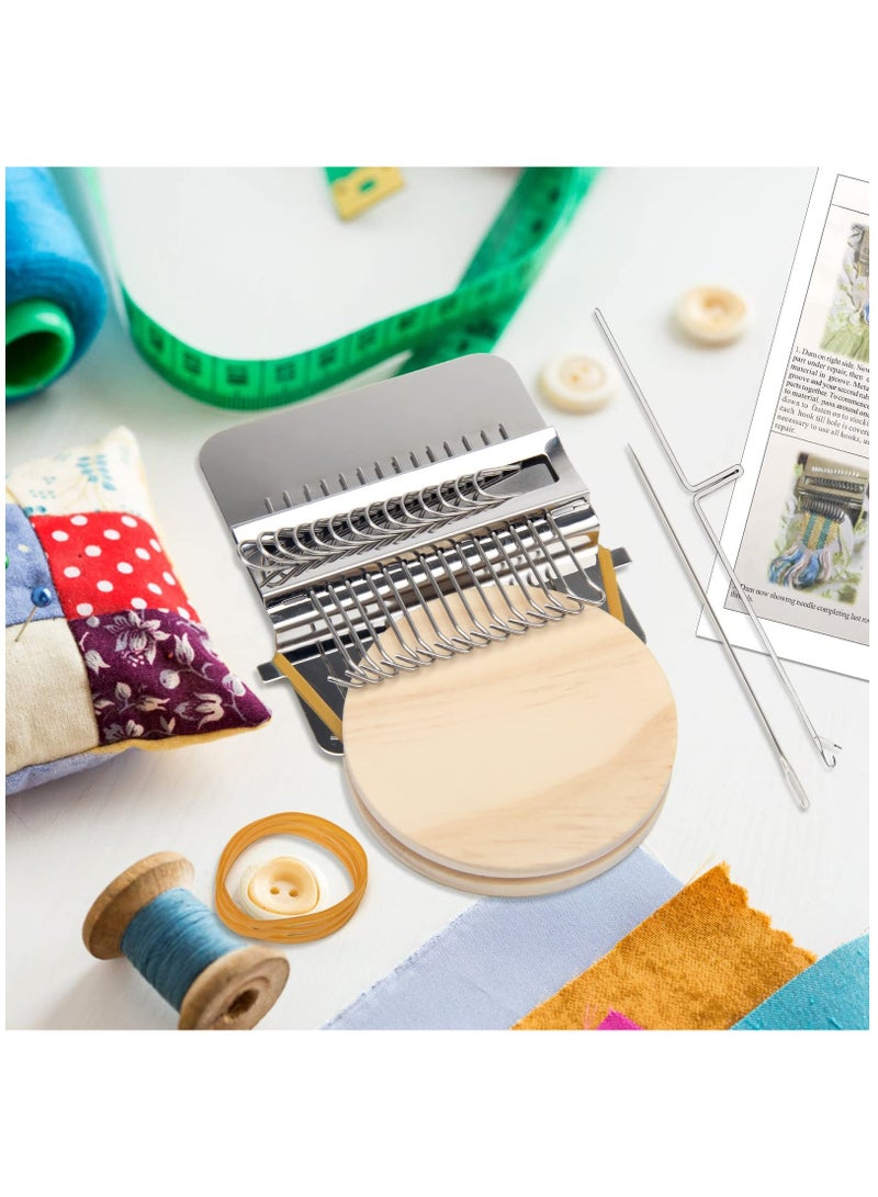 Darning Loom Speedweve Weaving Tool Kit with 10 Hooks - Wooden Frame for Beginners to Quickly Mend Jeans, Repair Holes, and Create Beautiful DIY Weaving Arts on Clothes and Socks. - Image 3