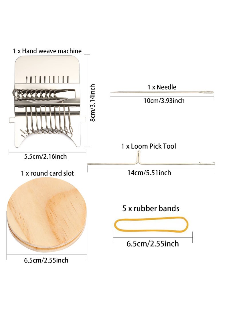 Darning Loom Speedweve Weaving Tool Kit with 10 Hooks - Wooden Frame for Beginners to Quickly Mend Jeans, Repair Holes, and Create Beautiful DIY Weaving Arts on Clothes and Socks. - Image 2