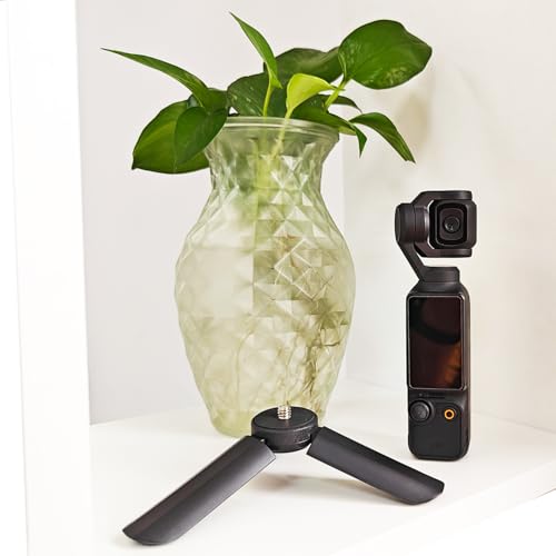 MINGVEN Mini Tripod for DJI Osmo Pocket 3 / Pocket 2, 1/4″-20 Screw Foldable Tripod Compatible with DJI Osmo Action 5 Pro/Action 4, Folding Desktop Stand for Insta360 Ace Pro, Camera Accessories - Image 4