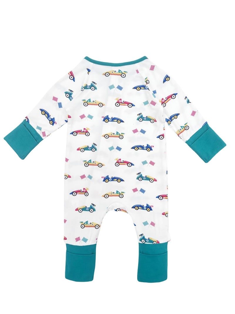 Bow Dream Baby Boy Romper Jumpsuit Bamboo Rayon Baby girl Clothes Baby Romper Clothing Newborn-24 Months Deep Green Car Rugby 1-3 Months - Image 4