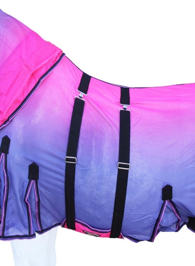 تشالنجر حصان 66 بوصة، خفيف الوزن، صيفي ربيعي، شبكي يسمح بمرور الهواء، رقبة قابلة للإزالة، وردي متدرج اللون 73159 - Image 3