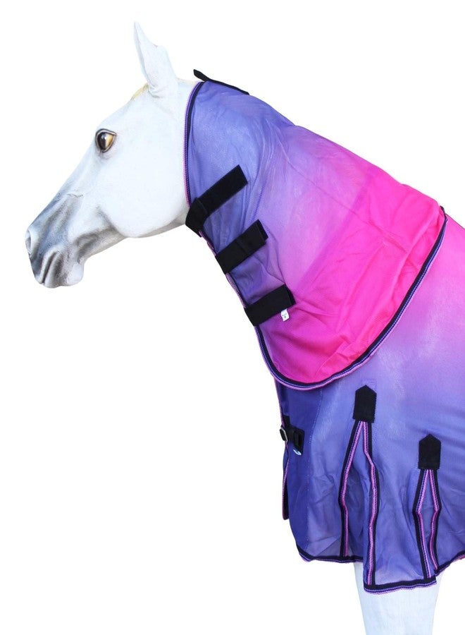 تشالنجر حصان 66 بوصة، خفيف الوزن، صيفي ربيعي، شبكي يسمح بمرور الهواء، رقبة قابلة للإزالة، وردي متدرج اللون 73159 - Image 2