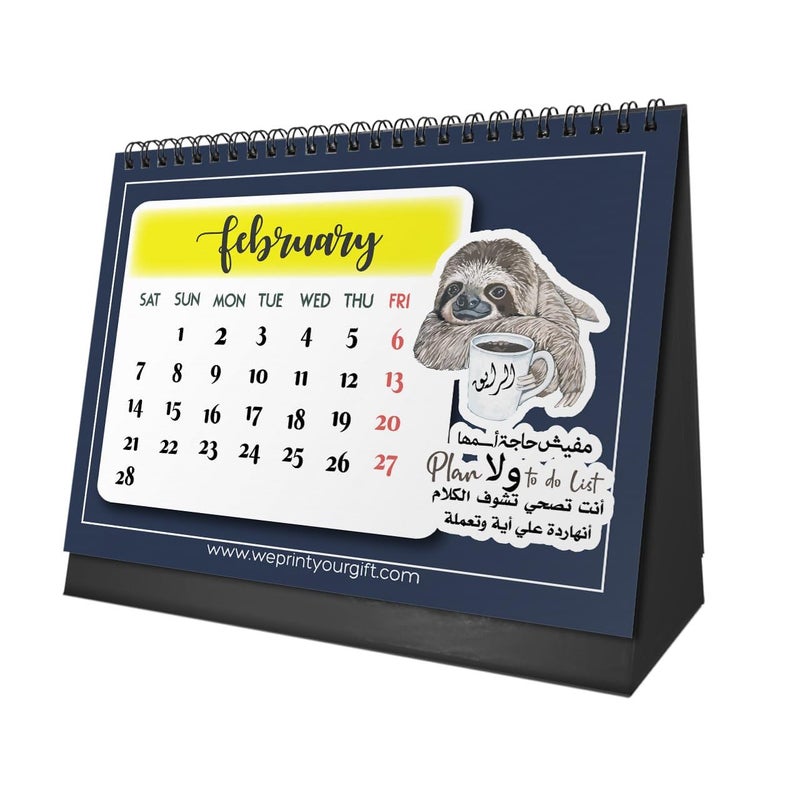 Comic Design Desk Calendar 2026 - Funny Comics Memes -Sturdy Cardboard Base -We Print,Your Gift - Image 3