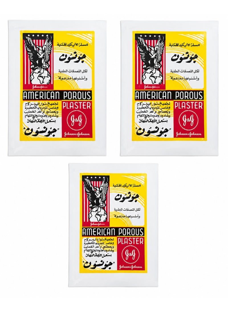 Johnson & Johnson Pack Of 3 Sheets Of American Porous Plaster - Image 3