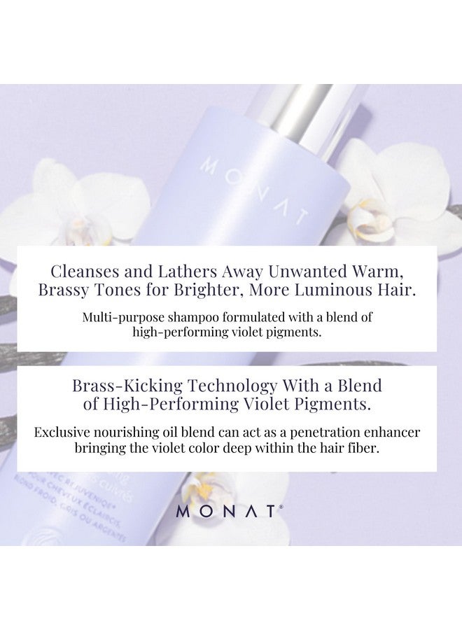 مونات شامبو Violet Lights Anti-Brass - ينير الشعر بشكل خفيف - تركيبة تفتيح متقدمة - نتائج نابضة بالحياة وسهلة التحكم - تنظيف لطيف لشعر لامع - غني بـ Rejuveniqe® - Image 5