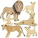 THINKBAY 6PCS Lion Toys Figurines Pride African Jungle Animals Lion Family Realistic Zoo Animal Toys Preschool Toy Birthday Gift Cake Toppers for Kids Boys Girls - Image 2