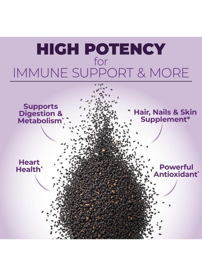 Vimerson Health كبسولات زيت الحبة السوداء | زيت حبة البركة المعصور على البارد. يوفر فيتامين E وأوميغا 3 6 9. قوة عالية (1500 ملغ) لدعم المناعة، مضادات الأكسدة، الهضم، الشعر، البشرة والأظافر. نباتي. غير معدل وراثيًا. 90 كبسولة. - Image 5