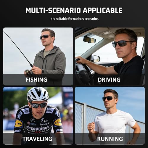 SUNGAIT Ultra Lightweight Rimless Polarized Sports Sunglasses for Men Fishing Running UV400 Protection - Image 5