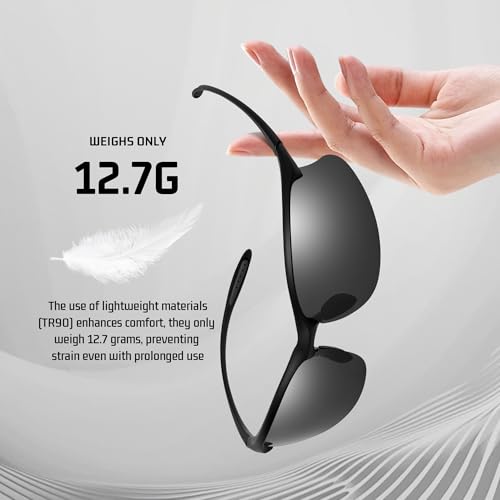 SUNGAIT Ultra Lightweight Rimless Polarized Sports Sunglasses for Men Fishing Running UV400 Protection - Image 2