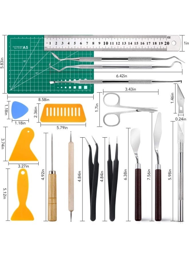 28 جهاز كمبيوتر شخصي مجموعة أدوات الحرف الدقيقة ، شفرات النقش الدقيقة ، سكين الحرف ، مجموعة أدوات إزالة الأعشاب العشبية ، مجموعة أدوات إزالة الأعشاب العشبية الفينيل ، للفينيل إزالة الأعشاب العشبية ، الصور السماوية ، الكاميو ، قطع العمل الفني DIY ، الهواية ، الكتاب المقطع - Image 2