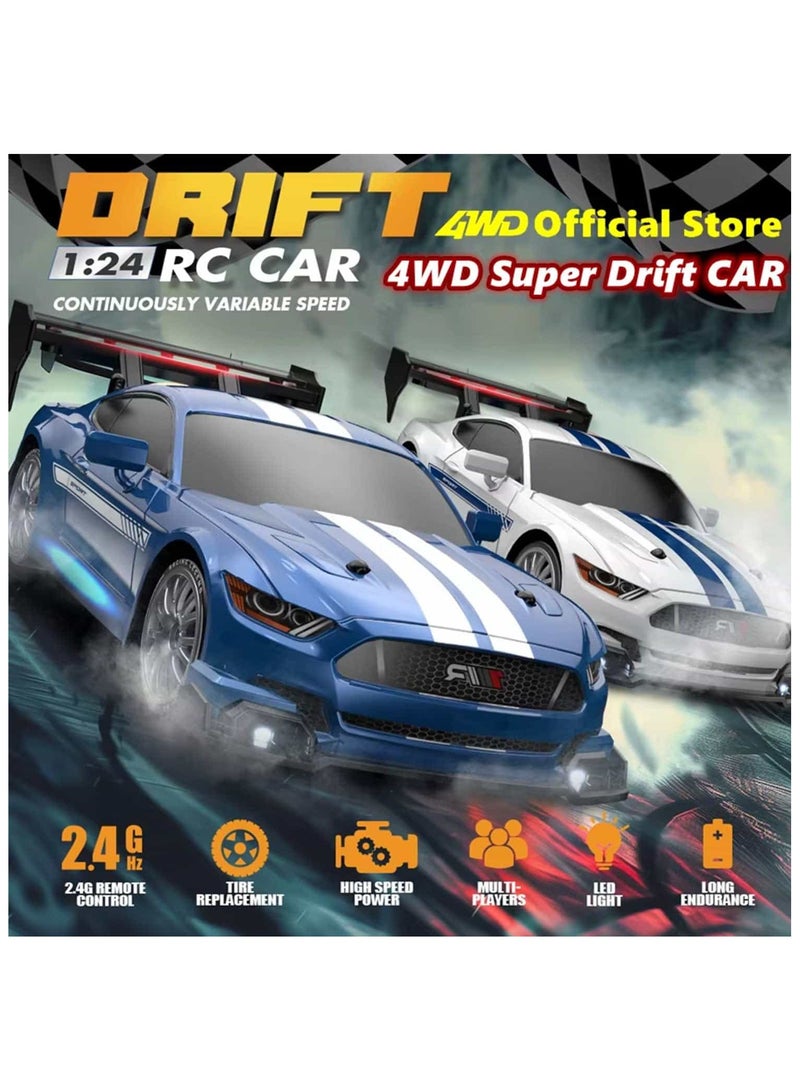 أنمي 1: 24 مقياس الانجراف أرسي سيارة الاطفال لعبة (أبيض) - Image 2