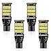 Tuxihapp 4PCS T15 LED Reverse Light Bulbs for Car 6500K 4014 45SMD Chipsets Super Bright Backup Light Turn Signal Bulb NoError Brake Lights Bulb Replacement for Most Cars White - Image 2