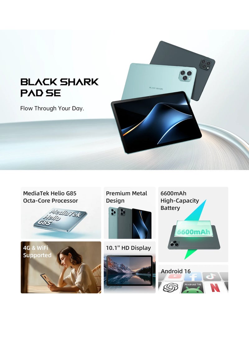بلاك شارك جهاز Black Shark Pad SE - شاشة عالية الدقة 10.1 بوصة، ذاكرة وصول عشوائي 4 جيجابايت، ذاكرة تخزين داخلية 128 جيجابايت، جهاز لوحي للألعاب - Image 5