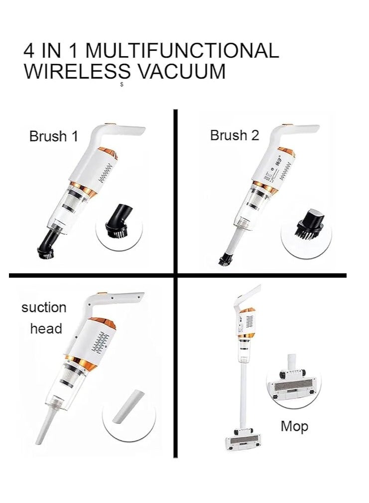 4 in 1 Handheld Vacuum Cleaner, Rechargeable Handheld Vacuum Cleaner with Dust Filter, Super Strong Suction for Home, Car, Floor Cleaning 120 W  - Image 1