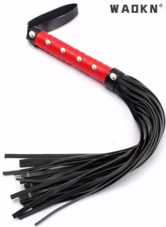 WAOKN Leather Horse Whip Leather Whip for Horses Whip for Play Faux Leather Whips PU Handle Outdoor Sports Horse Riding Whip Lightweight Gift Accessories Training Tool Portable Gift  - Image 2