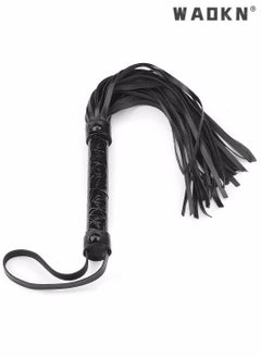 WAOKN Leather Horse Whip Leather Whip for Horses Whip for Play Faux Leather Whips PU Handle Outdoor Sports Horse Riding Whip Lightweight Gift Accessories Training Tool Portable Gift  - Image 3
