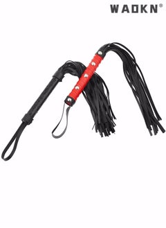 WAOKN Leather Horse Whip Leather Whip for Horses Whip for Play Faux Leather Whips PU Handle Outdoor Sports Horse Riding Whip Lightweight Gift Accessories Training Tool Portable Gift  - Image 1
