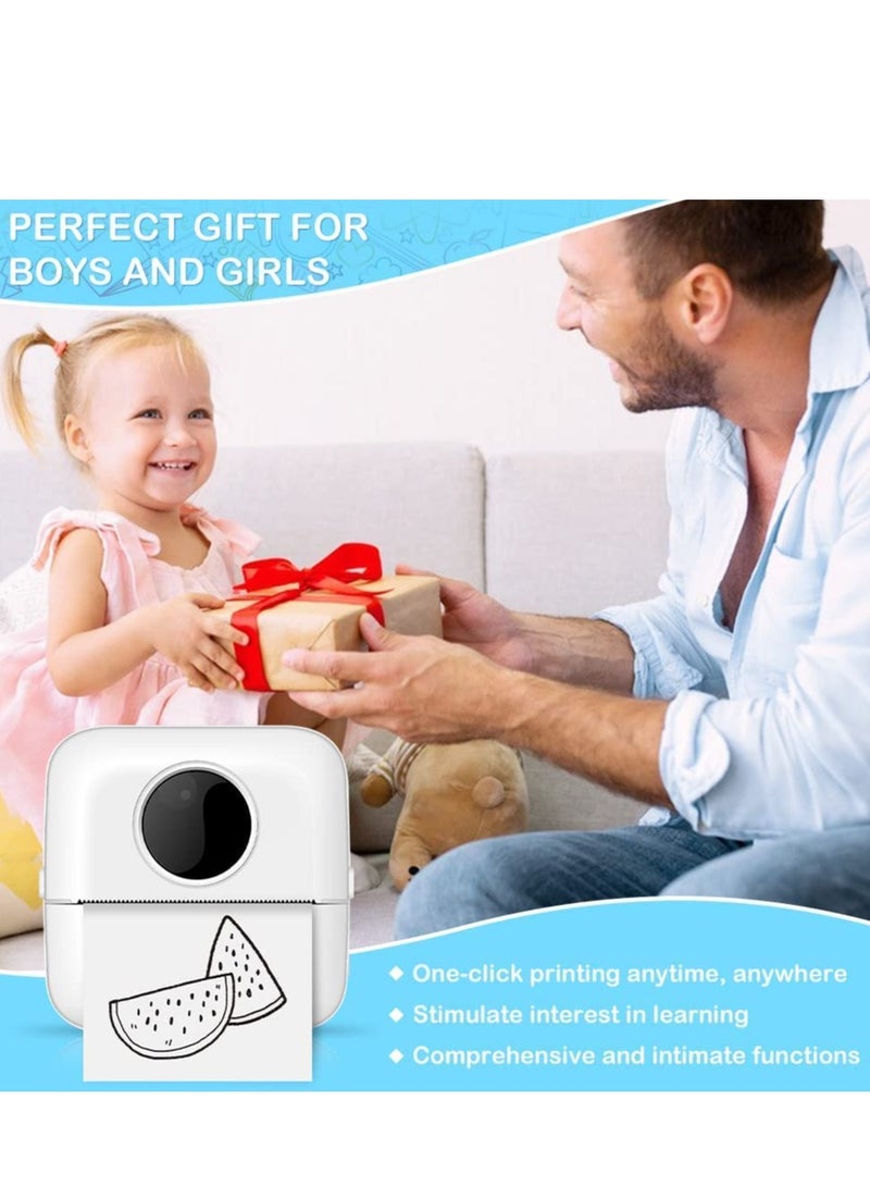 XiuWoo Label Printer, DMG Portable Thermal Printer, Mini Photo Printer, Rechargeable Labeler, Small Bluetooth Inkless Printer with 11 Rolls Thermal Paper for Android and iOS Smartphones - Image 5
