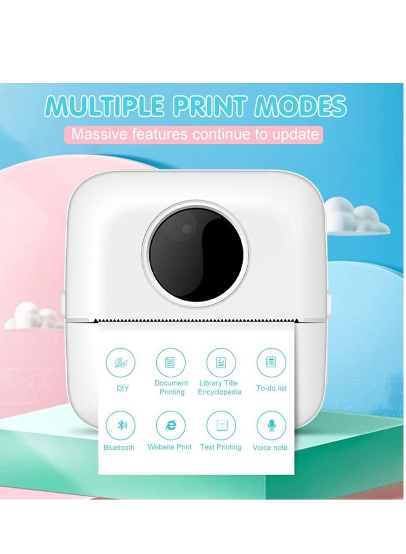 XiuWoo Label Printer, DMG Portable Thermal Printer, Mini Photo Printer, Rechargeable Labeler, Small Bluetooth Inkless Printer with 11 Rolls Thermal Paper for Android and iOS Smartphones - Image 3