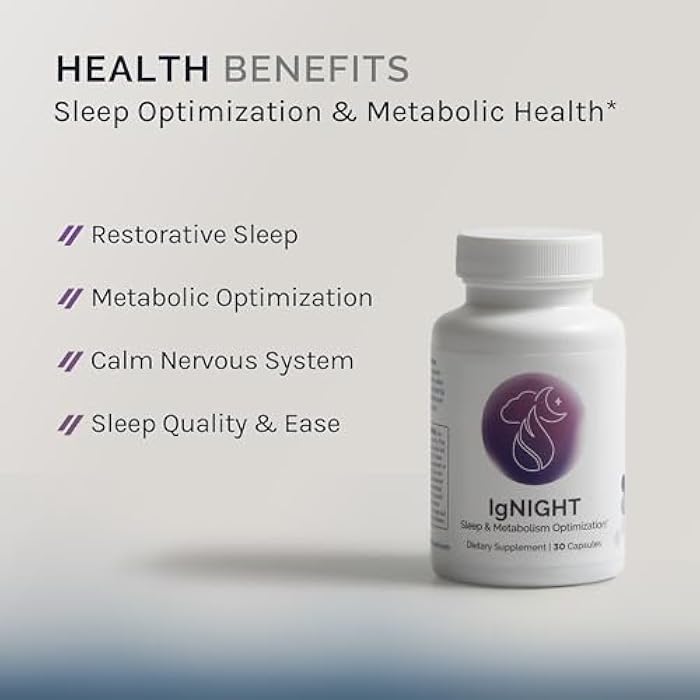 InfiniWell IgNIGHT - Valerian Root & Ashwagandha Sleep Aid with Grains of Paradise to Support Metabolic Health - Promote Healthy Metabolic Function While You Sleep - (30 Capsules) - Image 2