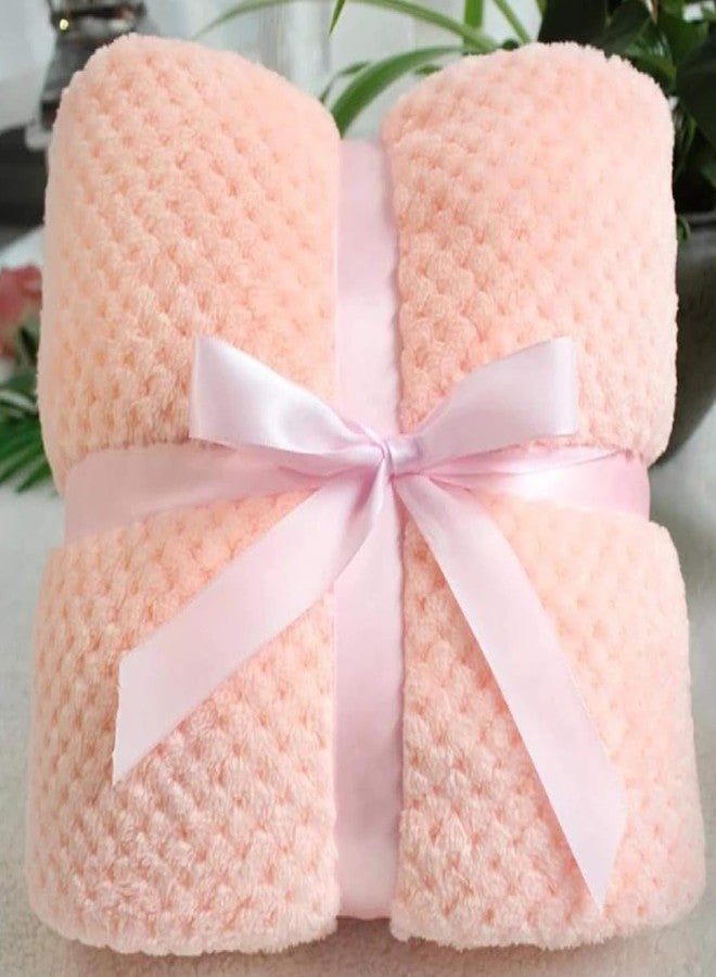 Bumtum Super Soft New Born Baby Blanket | Wrapper Sheet for Baby Boys & Baby Girls | Zigzag Pattern, Lightweight | Super Comfortable (100cm x 80cm, Peach) - Image 1