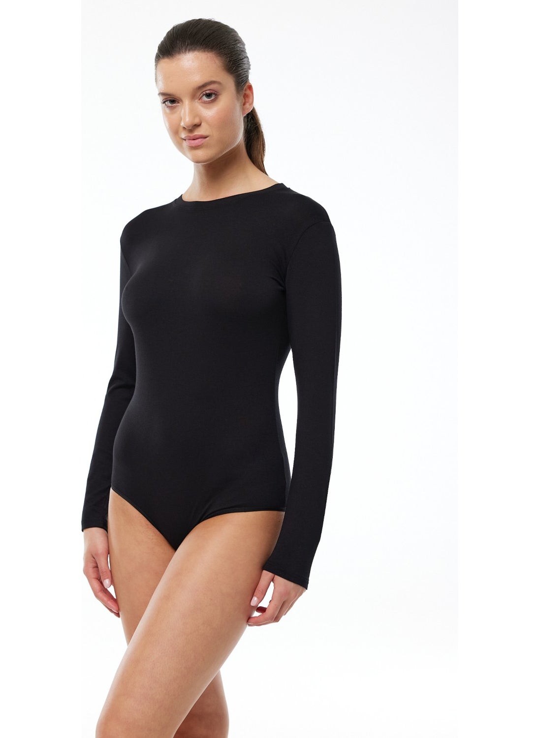 Women's Black Round Neck Long Sleeve Hooked Modal Bodysuit 137 - pzsku/Z0C4ED972DB6281DD8DDFZ/45/_/1728047112/679e5a86-b771-485c-8190-7ee385510e88