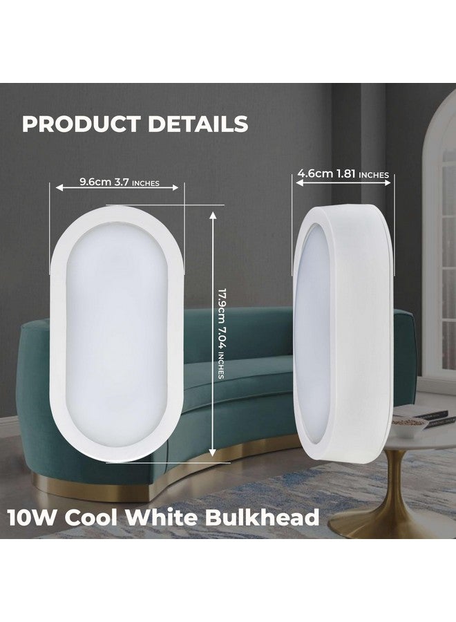 Forus 10W Bulkhead Outdoor Lights, 3 Years Warranty Bulkhead Light, for Home Entrance, Gate, Path, Boundary, Garden, Washroom, Outdoor Porch & Patio Light, Waterproof - IP65, Warm White(Yellow) 4PC - Image 4