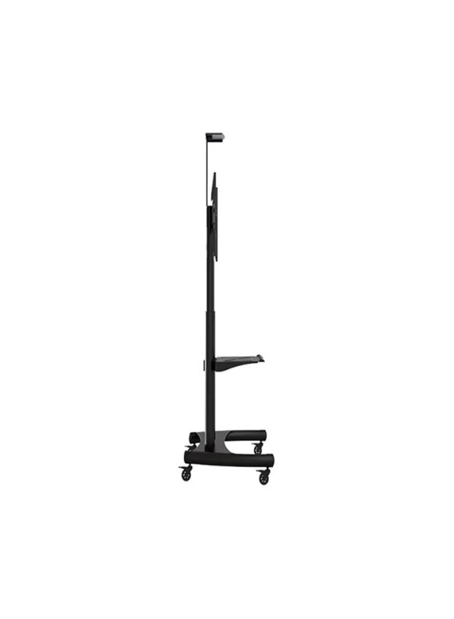 Heavy-Duty Mobile TV Cart Stand – Adjustable Professional Floor Trolley for 55–90 Inch TVs with Lockable Wheels, AV Shelf & Cable Management - Image 3
