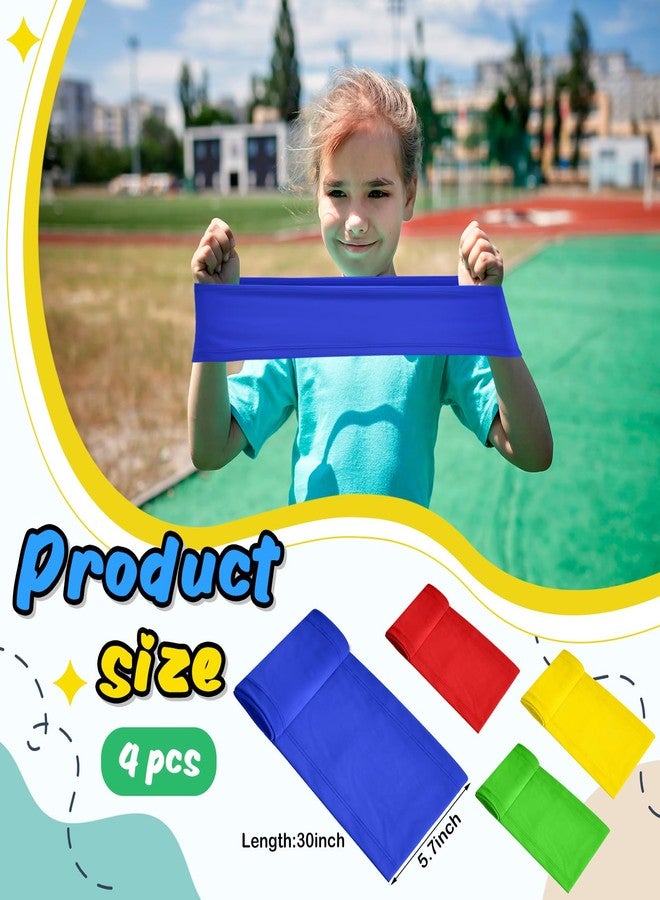 Wesnoy 4 Pcs 2/4/8 Pcs Stretch Band Sensory Focus Tool 30'' Kids Resistance Band Stretches to 60'' Calming Fidget Bands for Chair Games School Supplies (Multicolor) - Image 2