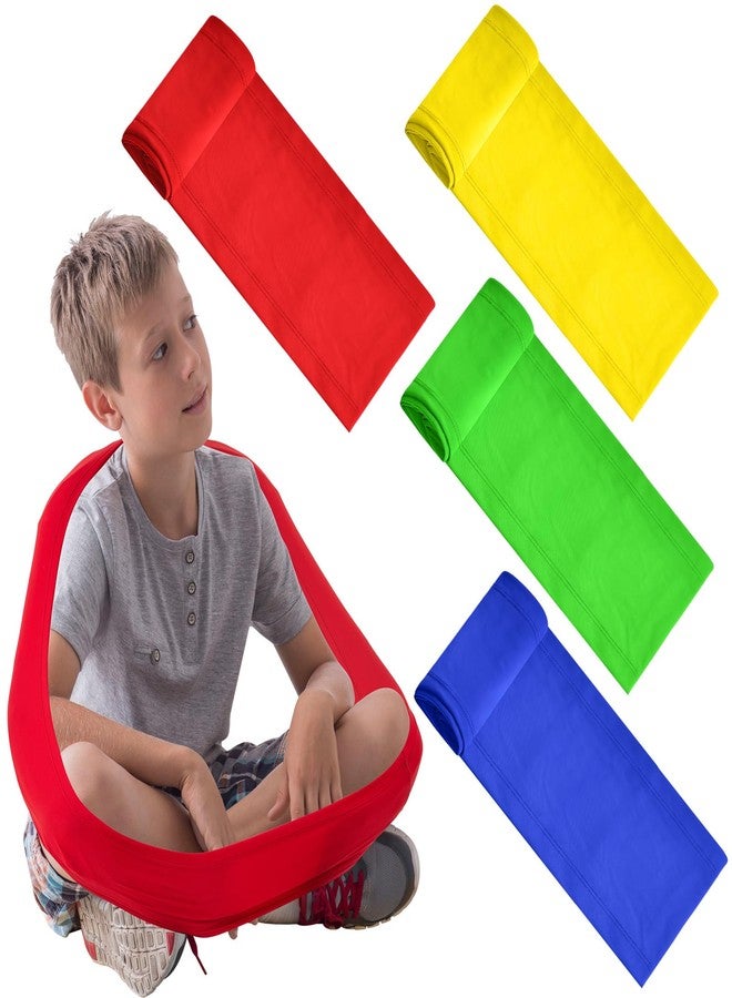 Wesnoy 4 Pcs 2/4/8 Pcs Stretch Band Sensory Focus Tool 30'' Kids Resistance Band Stretches to 60'' Calming Fidget Bands for Chair Games School Supplies (Multicolor) - Image 1