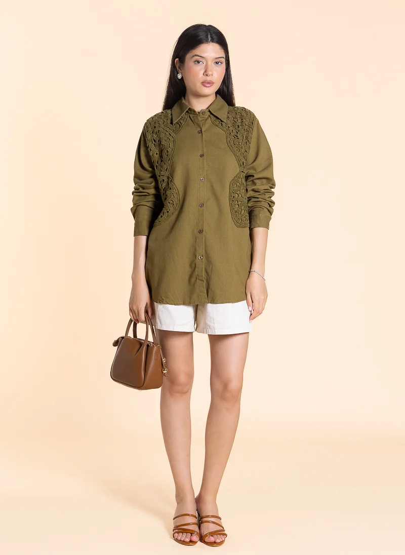 SHAPES DETAILED COMFORT COTTON SHIRT