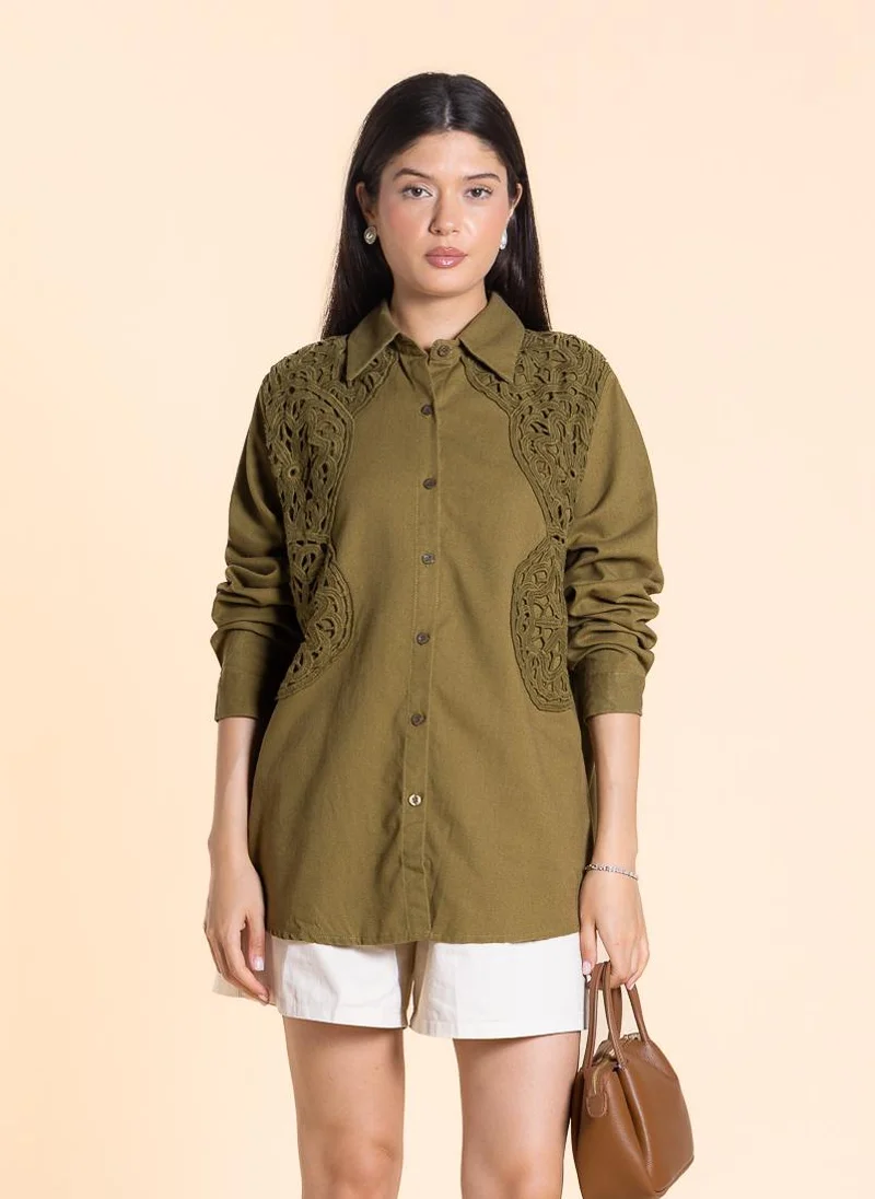 SHAPES DETAILED COMFORT COTTON SHIRT