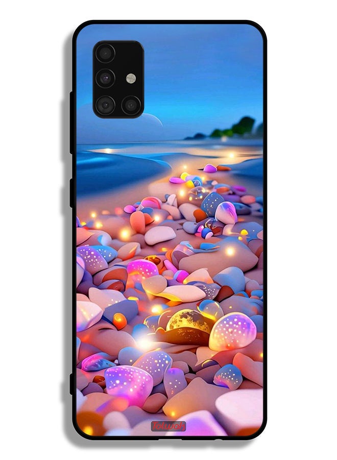 Tolwak Samsung Galaxy A51 4G Protective Case Cover Stones Art - Image 1